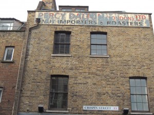 The original advertisement of the nut importers beside the paper bags factory, how convenient!