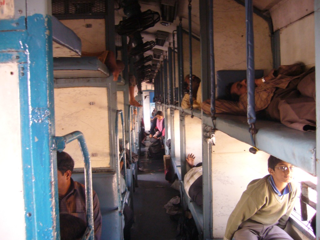 Indian Railways sleeper coach - Wikimedia Creative Commons License - Author -Dforest