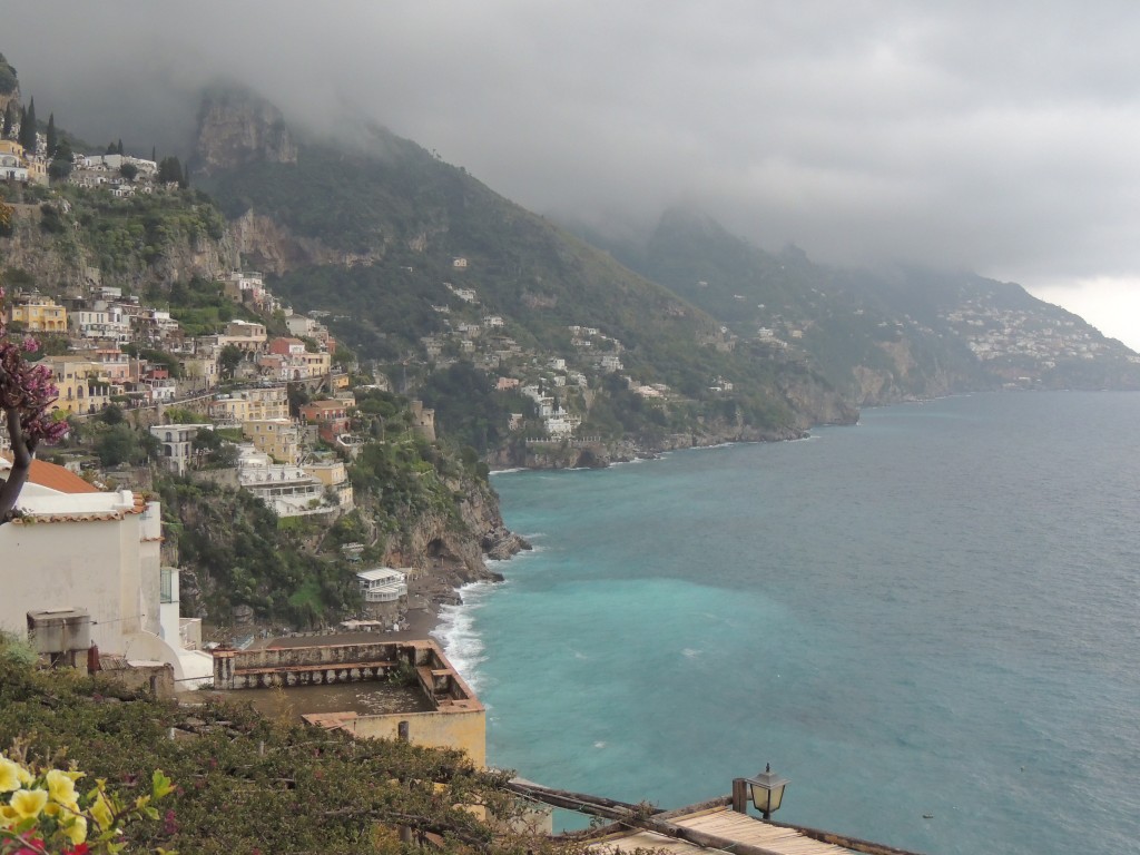 The clouds descend on Positano