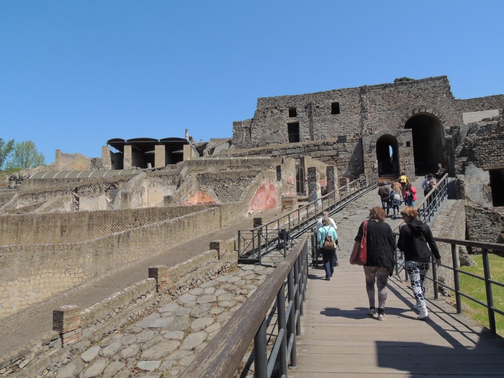 The gates of Pompeii. We started off with a map and an audio guide