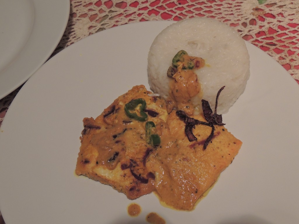 Fish Maille best eaten with fragrant basmati rice  as served here
